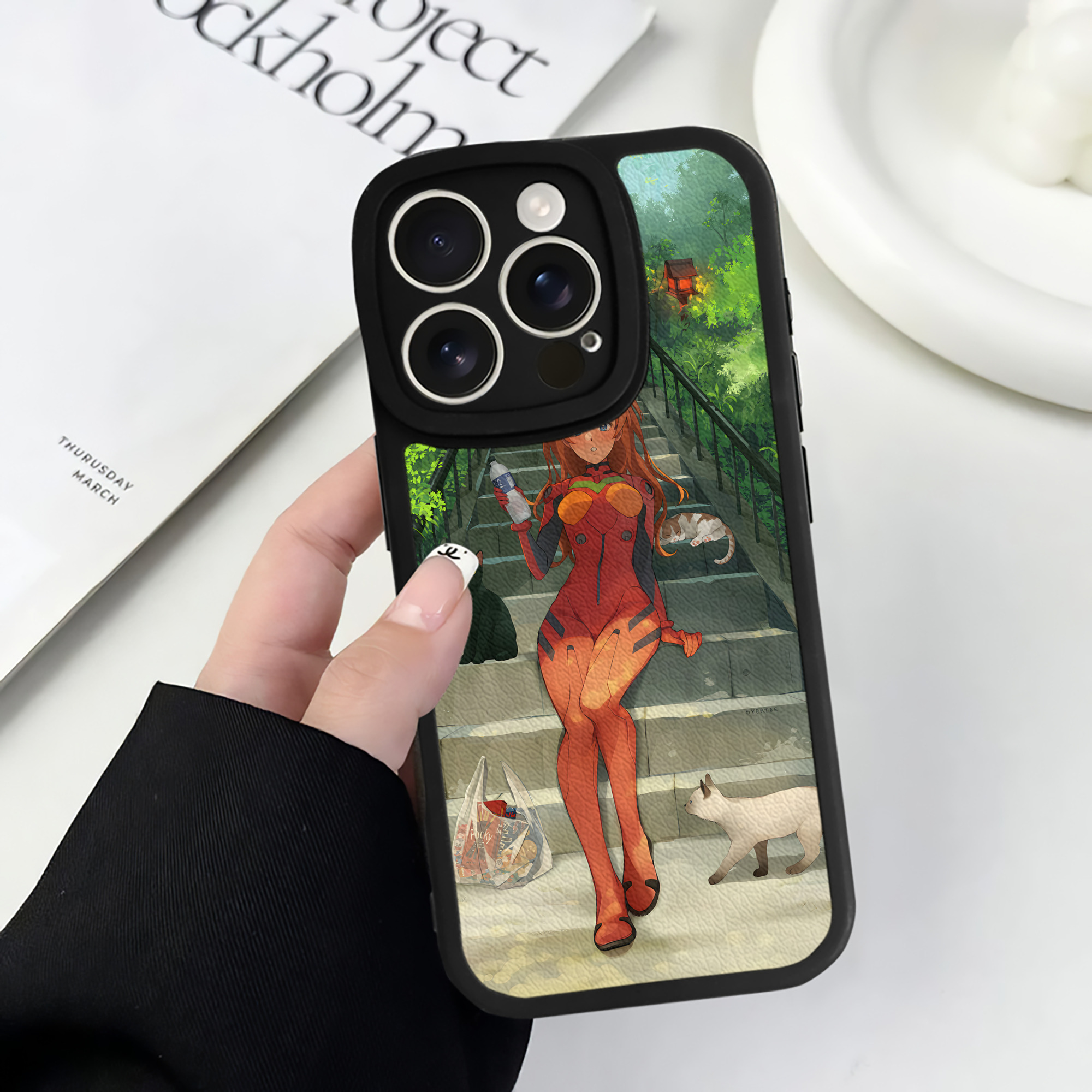 （画像用） EVA 新世紀エヴァンゲリオン 【iPhone 16シリーズ対応】シリコンスマホケース（レザー調） 材質：シリコン